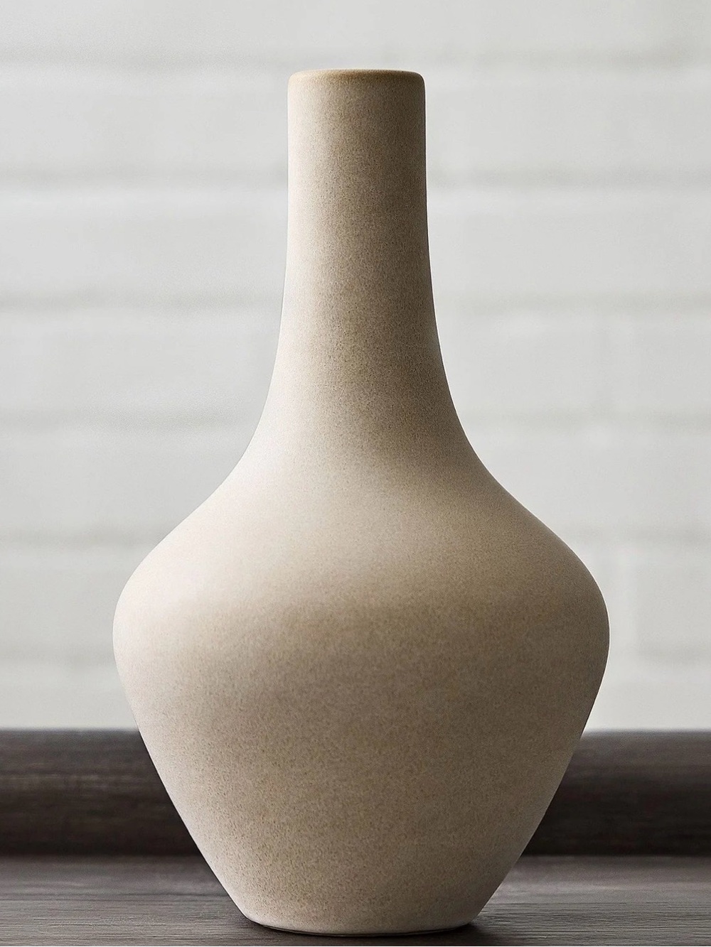 west elm Glazed Ceramic Vase Neutral Medium